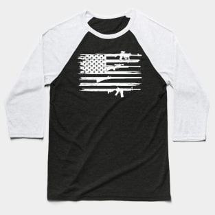 Us Veteran Guns Weapons Baseball T-Shirt